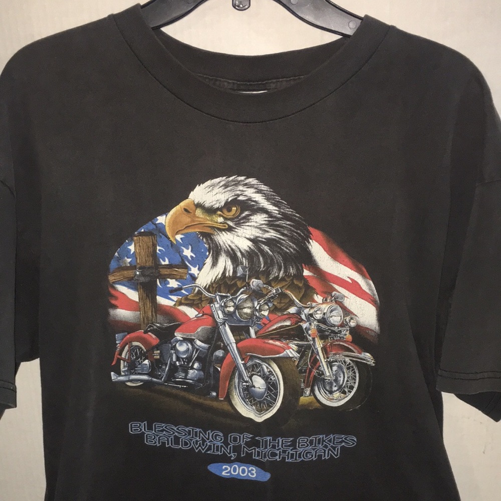 COPY - Vintage Bless the Bikes Event Tshirt Motor…